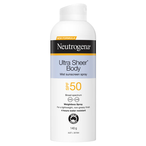 Neutrogena® Ultra Sheer Body Mist Sunscreen Spray SPF50 140g - GimmeNow