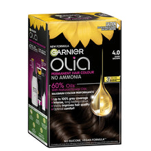 Garnier Olia 4.0 Dark Brown Permanent Hair Colour No Ammonia 60% Oils 1 Pack - GimmeNow