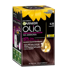 Garnier Olia 4.15 Iced Chocolate Permanent Hair Colour No Ammonia 60% Oils 1 Pack - GimmeNow