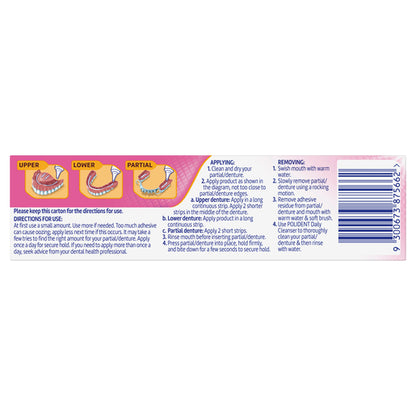 Polident Power Max Hold + Comfort Partial & Denture Adhesive 40g