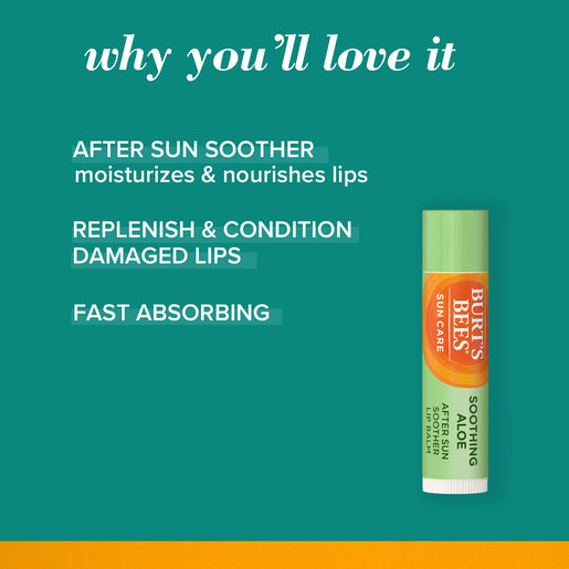 Burts Bees Aloe After Sun Soother Lip Balm 4.25g - GimmeNow