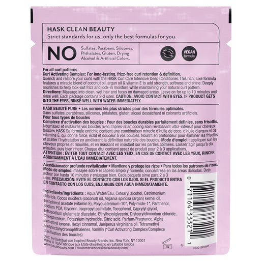 HASK Curl Care Intensive Deep Conditioner Packet 50g