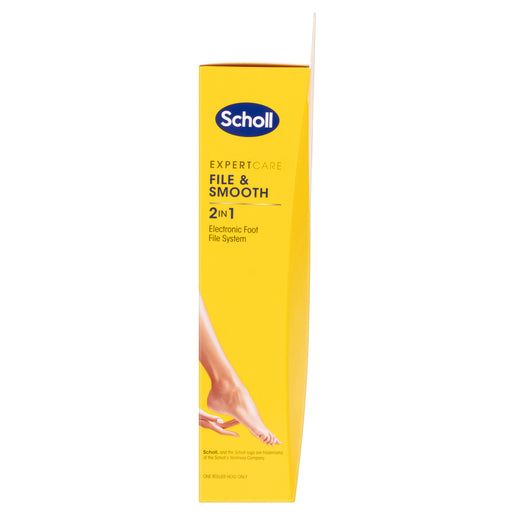 Scholl ExpertCare File & Smooth 2 in 1 Electronic Foot File System 1 Each