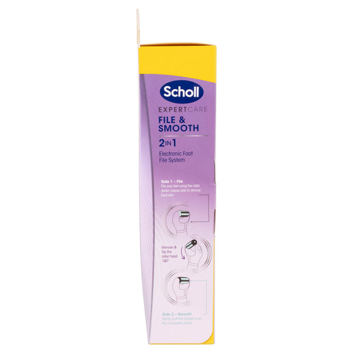 Scholl ExpertCare File & Smooth 2 in 1 Electronic Foot File System 1 Each