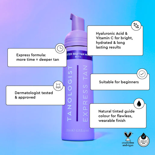 TANOLOGIST Tinted Tan Mousse Dark 200mL