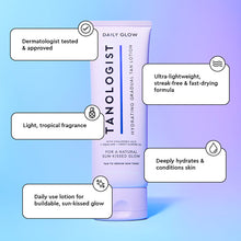 TANOLOGIST Hydrating Daily Glow Medium to Dark Gradual Tan Lotion 250mL - GimmeNow