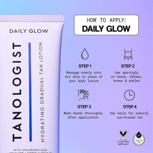 TANOLOGIST Hydrating Daily Glow Medium to Dark Gradual Tan Lotion 250mL - GimmeNow