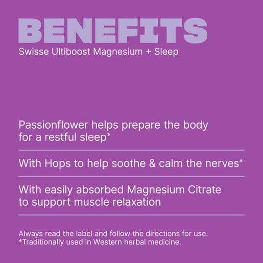 Swisse Ultiboost Magnesium + Sleep 60 Tablets