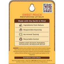 Burts Bees Sweet Peach Moisturising Lip Balm 4.25g - GimmeNow