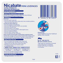 Nicabate Mini Lozenges Nicotine 4mg Extra Strength Mint 20 Lozenges