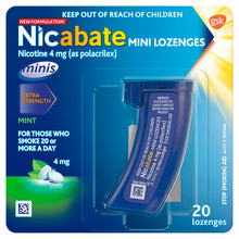 Nicabate Mini Lozenges Nicotine 4mg Extra Strength Mint 20 Lozenges