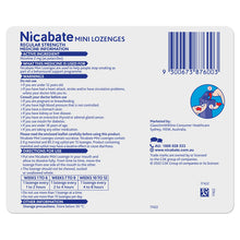 Nicabate Mini Lozenges Nicotine 2mg Regular Strength Mint 60 Lozenges