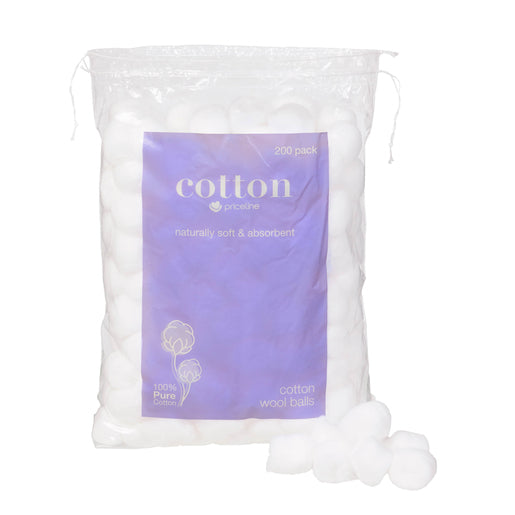Priceline Cotton Wool Balls 200 Pack - GimmeNow
