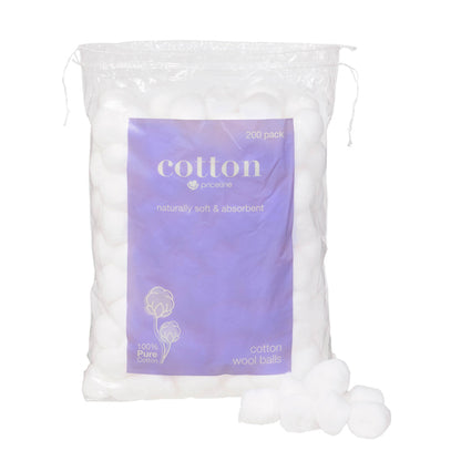 Priceline Cotton Wool Balls 200 Pack - GimmeNow