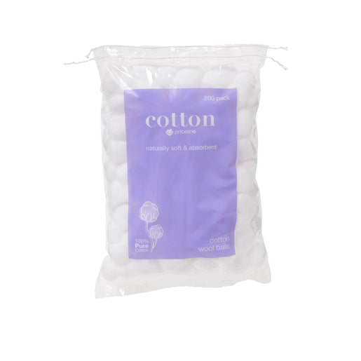 Priceline Cotton Wool Balls 200 Pack - GimmeNow
