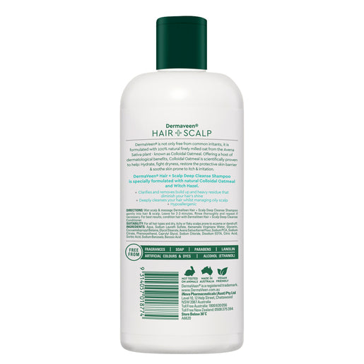 DermaVeen Hair + Scalp Deep Cleanse Shampoo 500mL - GimmeNow