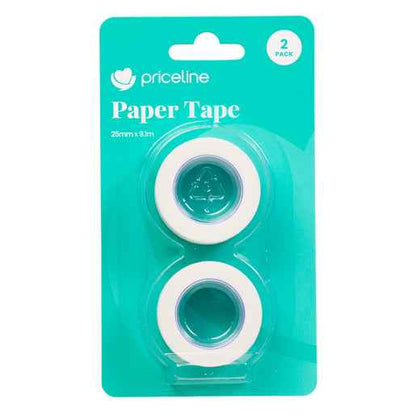Priceline Paper Tape 25mm x 9.1m 2 Pack