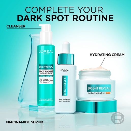 L'Oréal Paris Bright Reveal Niacinamide + Salicylic Acid Spot Fading Serum-in-Cleanser 150mL - GimmeNow