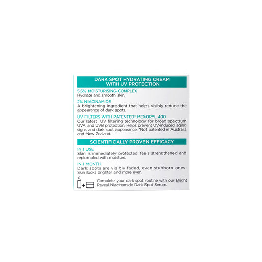 L'Oréal Paris Bright Reveal 2% Niacinamide Dark Spot Hydrating Cream SPF15 30mL