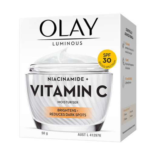 Olay Luminous Niacinamide + Vitamin C SPF 30 Brightening Moisturiser 50g - GimmeNow