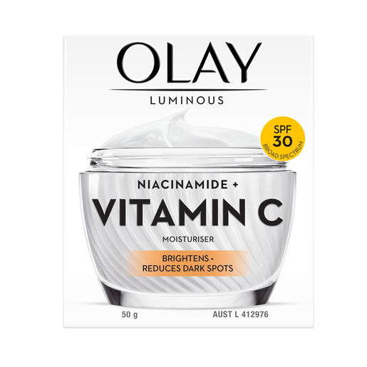 Olay Luminous Niacinamide + Vitamin C SPF 30 Brightening Moisturiser 50g - GimmeNow