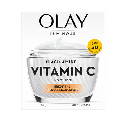 Olay Luminous Niacinamide + Vitamin C SPF 30 Brightening Moisturiser 50g - GimmeNow