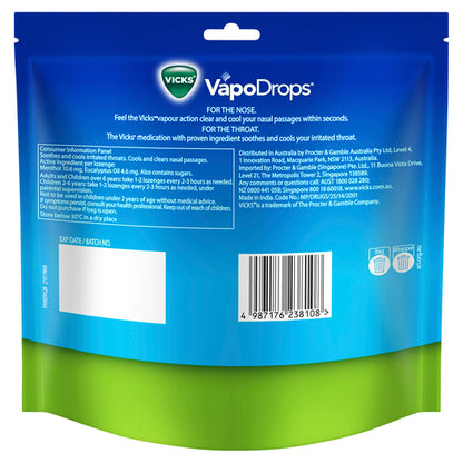Vicks VapoDrops Original Menthol 70 Lozenges