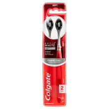 Colgate Optic White Pro Series Toothbrush with Soft Charcoal Spiral Bristles 2 Pack - GimmeNow