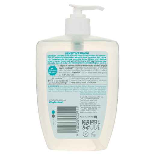 Femfresh Sensitive Wash 600mL