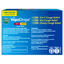 Vicks VapoDrops Dry + Chesty Cough Relief 24 Lozenges