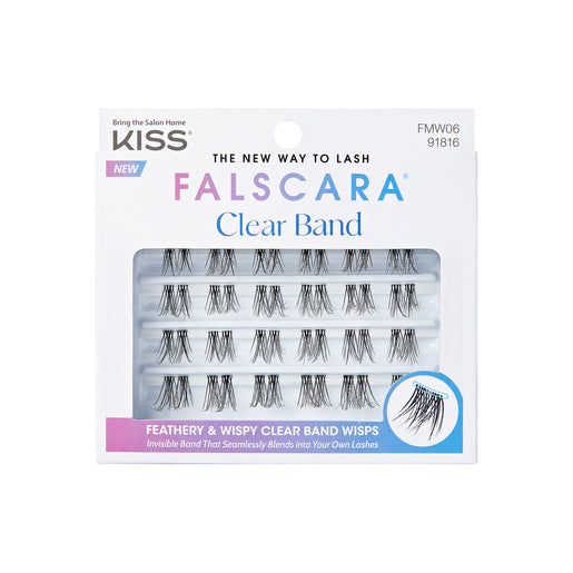 Kiss Falscara Wisps Clear Band Clusters 24 Pack