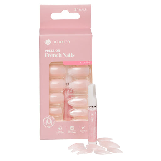 Priceline Almond Press On French Nails - Ombre Delight 1 Kit - GimmeNow