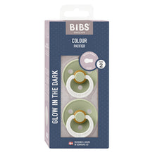 Bibs Pacifier Glow In The Dark Size 2 Sage 2 Pack