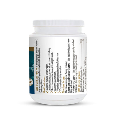 Herbs of Gold Zinc Forte + C Raspberry 100g
