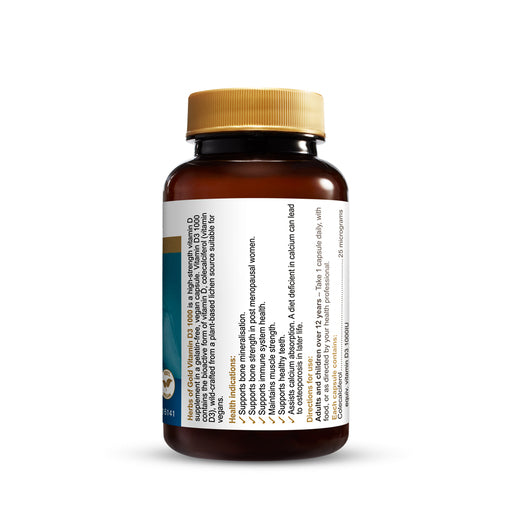 Herbs of Gold Vitamin D3 1000 120 Capsules