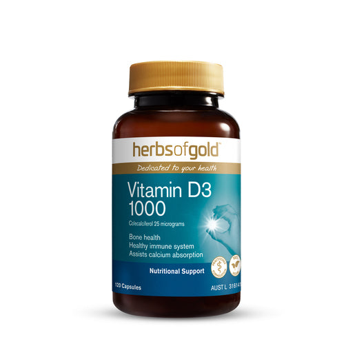 Herbs of Gold Vitamin D3 1000 120 Capsules