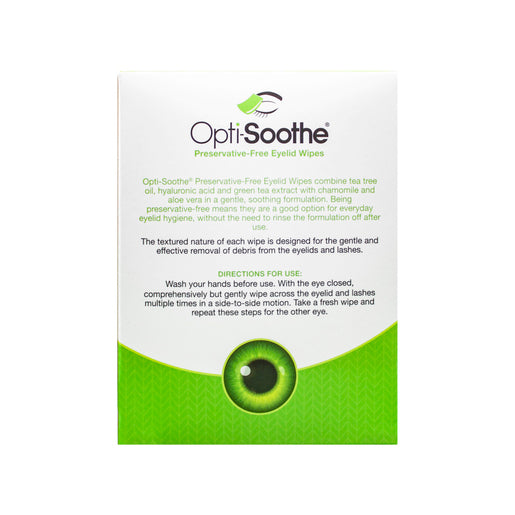 Opti-Soothe Preservative-Free Eyelid Wipes 30 Pack