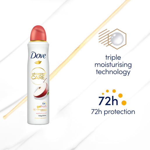 Dove Advanced Care 72h Go Fresh Anti-Perspirant Apple & White Tea Scent 250mL