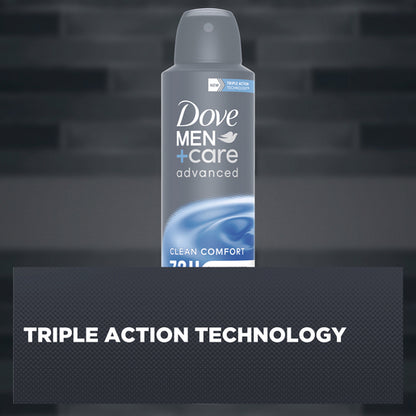 Dove Men+ Care Advanced Clean Comfort 72H Anti-Perspirant 1/4 Moisturising Cream 250mL