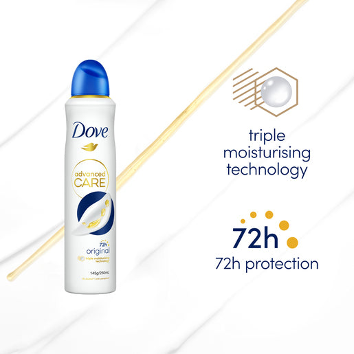 Dove Advanced Antiperspirant Aerosol Original 250mL - GimmeNow