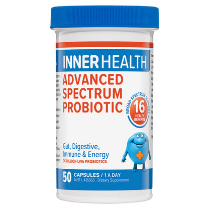 INNER HEALTH Advanced Spectrum Probiotic 50 Capsules