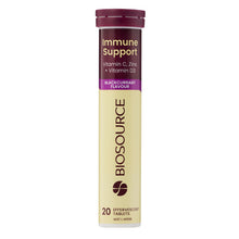 BIOSOURCE Immune Support Blackcurrant Flavour 20 Effervescent Tablets - GimmeNow