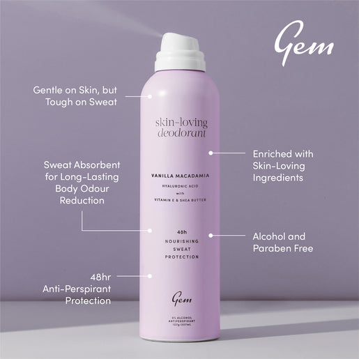 GEM Skin Loving Deodorant Vanilla Macadamia 127g - GimmeNow