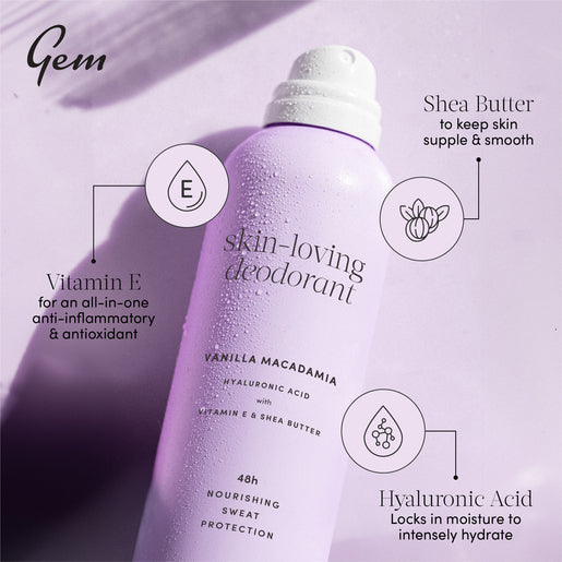 GEM Skin Loving Deodorant Vanilla Macadamia 127g - GimmeNow