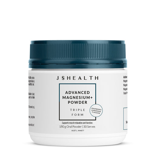 JSHealth Advanced Magnesium+ Powder Raspberry Lemonade Flavour 180g - GimmeNow