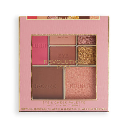 Revolution Pro Iconic Eye & Cheek Palette Medium/Deep 1 Each