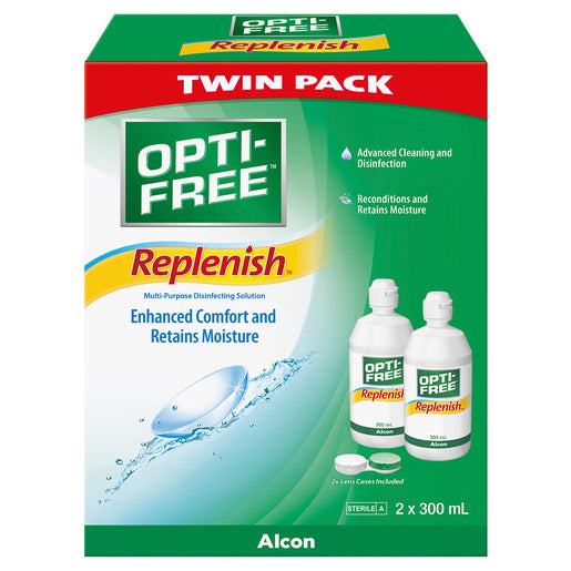 Opti-Free Replenish Multi-Purpose Disinfecting Solution Twin Pack 2 x 300mL