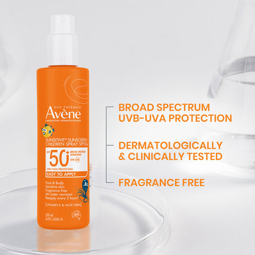 Avène Sunsitive Sunscreen Children Spray SPF 50+ 200mL