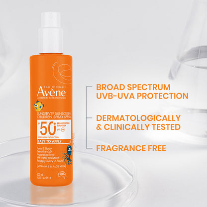 Avène Sunsitive Sunscreen Children Spray SPF 50+ 200mL