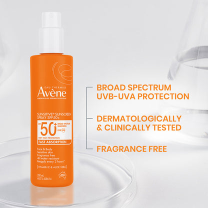 Avène Sunsitive Sunscreen Spray SPF 50+ 200mL